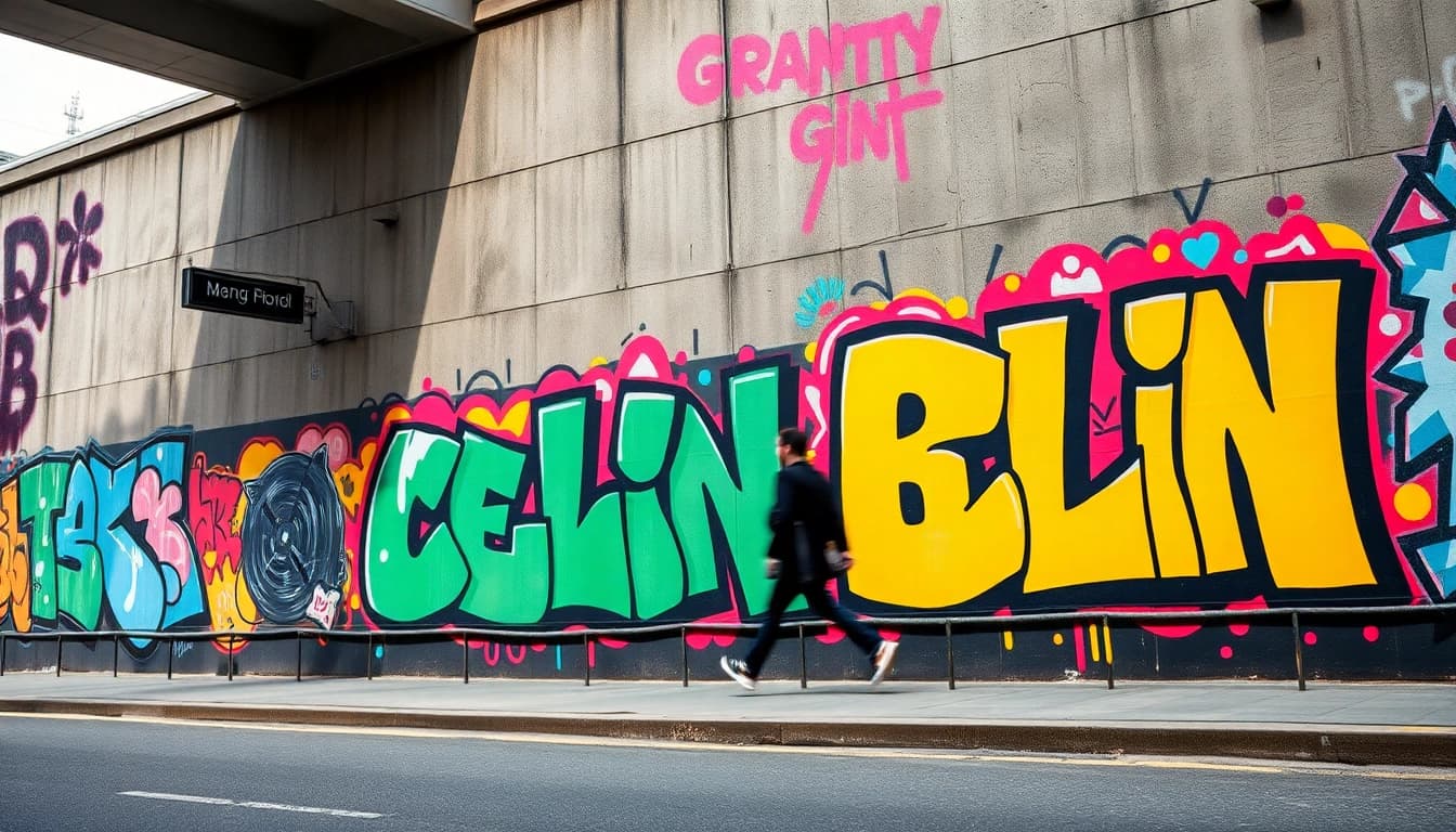 Erleben Sie die farbenfrohe Welt von Graffiti Berlin mit dynamischen Straßenkunstwerken, die das urbane Leben einfangen.