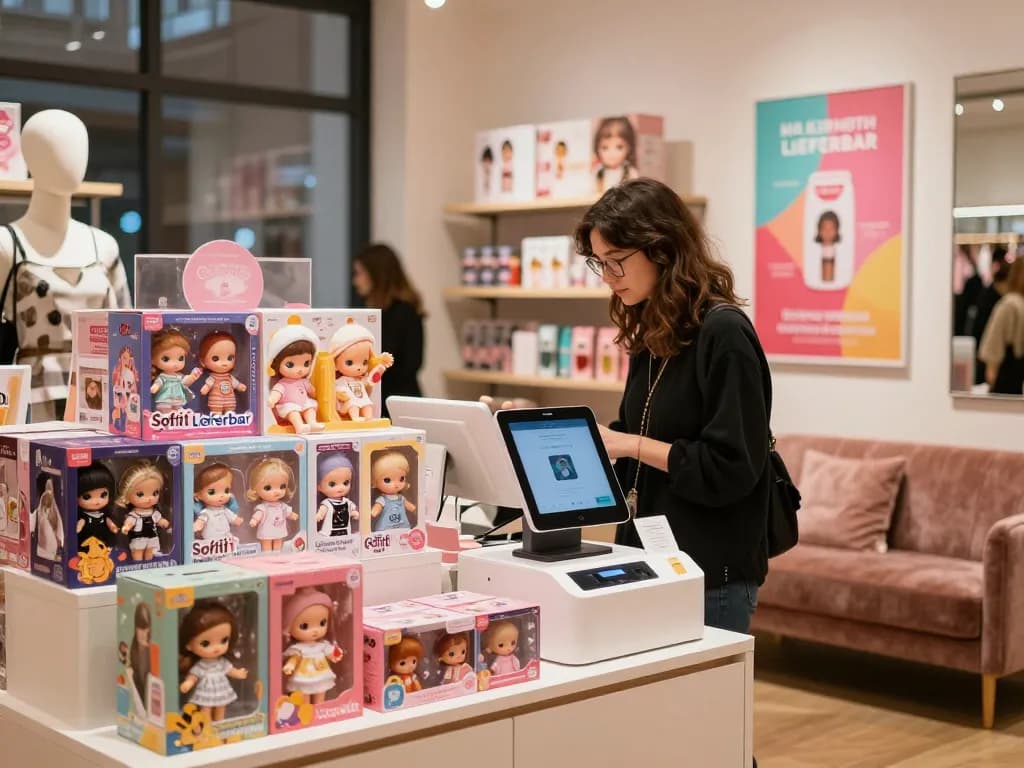 Sofort Lieferbar luxuriöse Puppen in stilvoller städtischer Boutique erhältlich