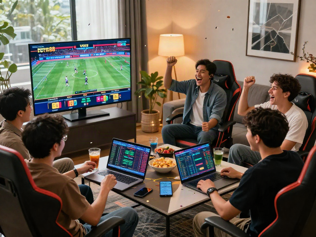 Exciting betting gathering with friends engaging in rokok88 alternatif in a lively atmosphere.