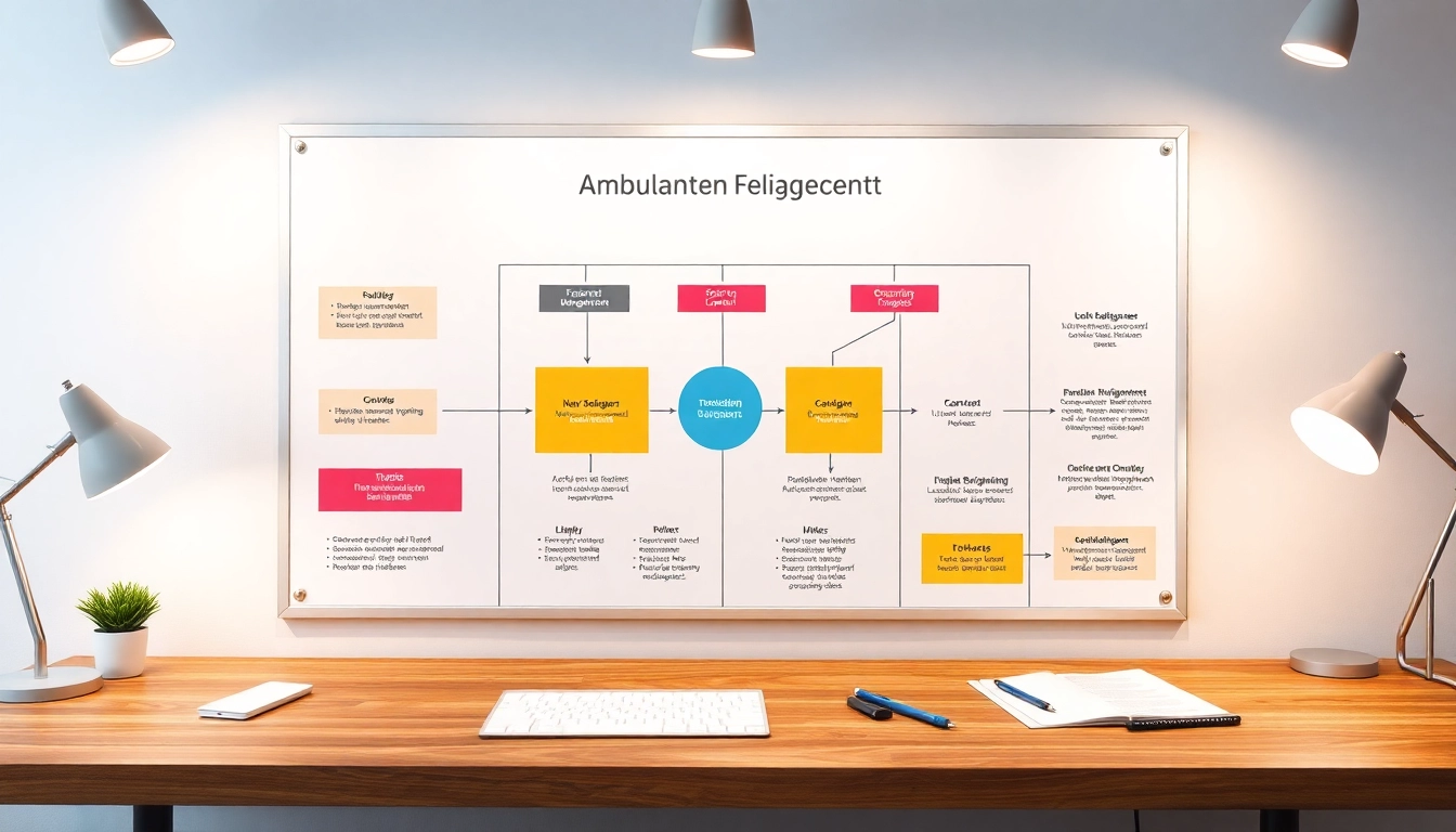 Diagramm eines gründung ambulanter pflegedienst businessplans auf einem Tisch, zeigend klare Strukturen und Planungen.