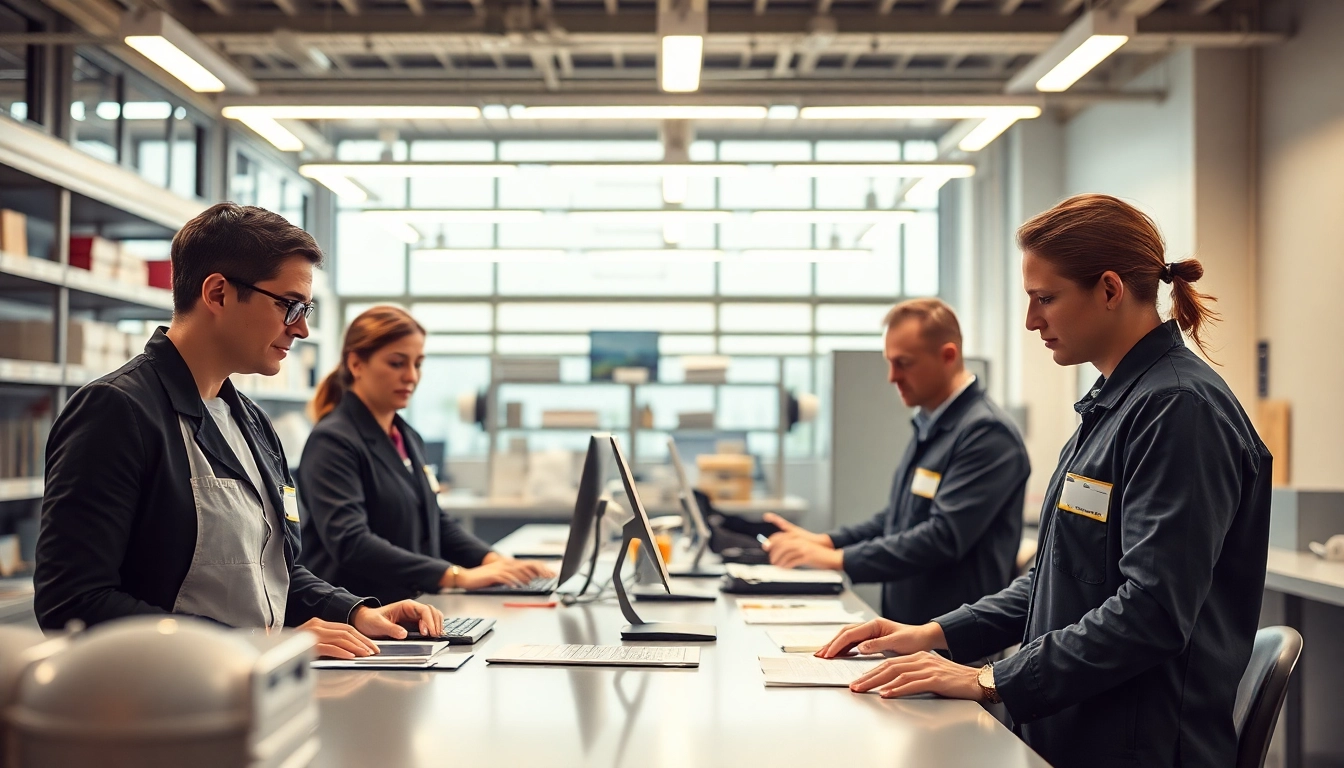 Effizienter Order entry Prozess in einem modernen Labor mit Fachkräften, die digitale Laboraufträge erfassen.