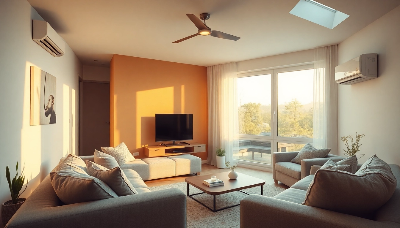 Die Kosten für Klimaanlagen: Split-Klimaanlage in einem modernen Raum präsentieren