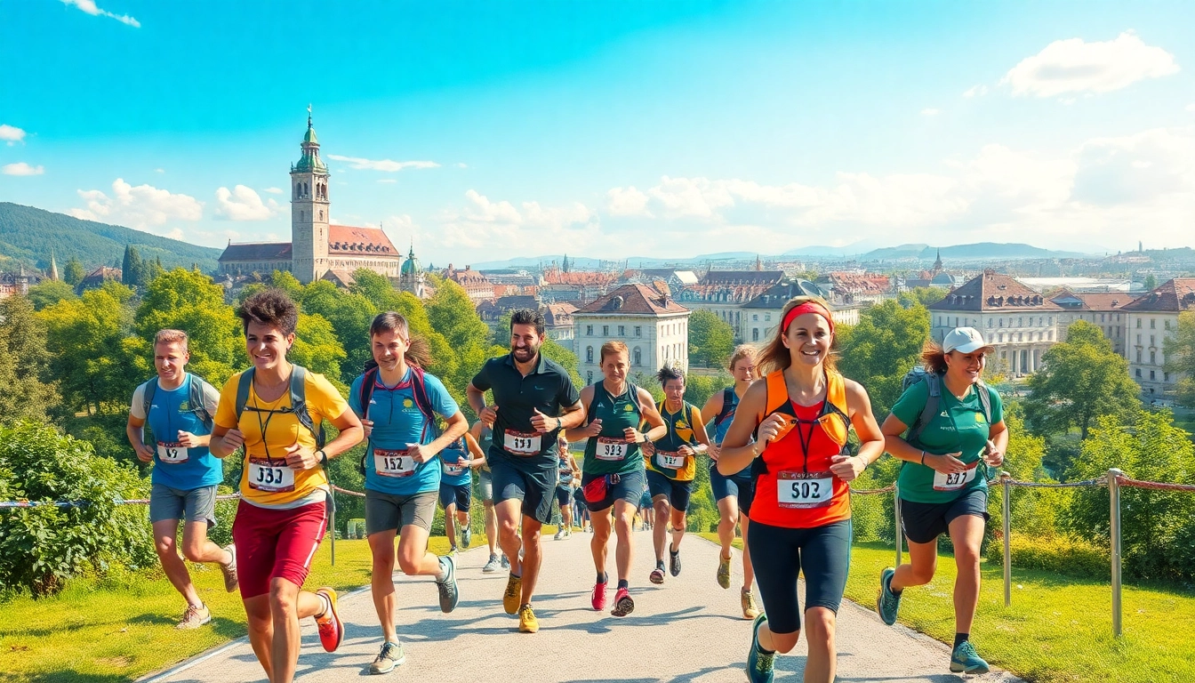 Aktive Teilnehmer der Wetziker OL Challenge navigieren durch die malerische Stadt Wetzikon.