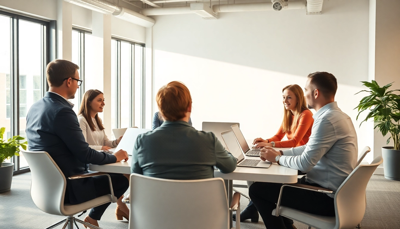 Top Vertriebsmitarbeiter rekrutieren durch Teamarbeit in einem hellen, modernen Büro.