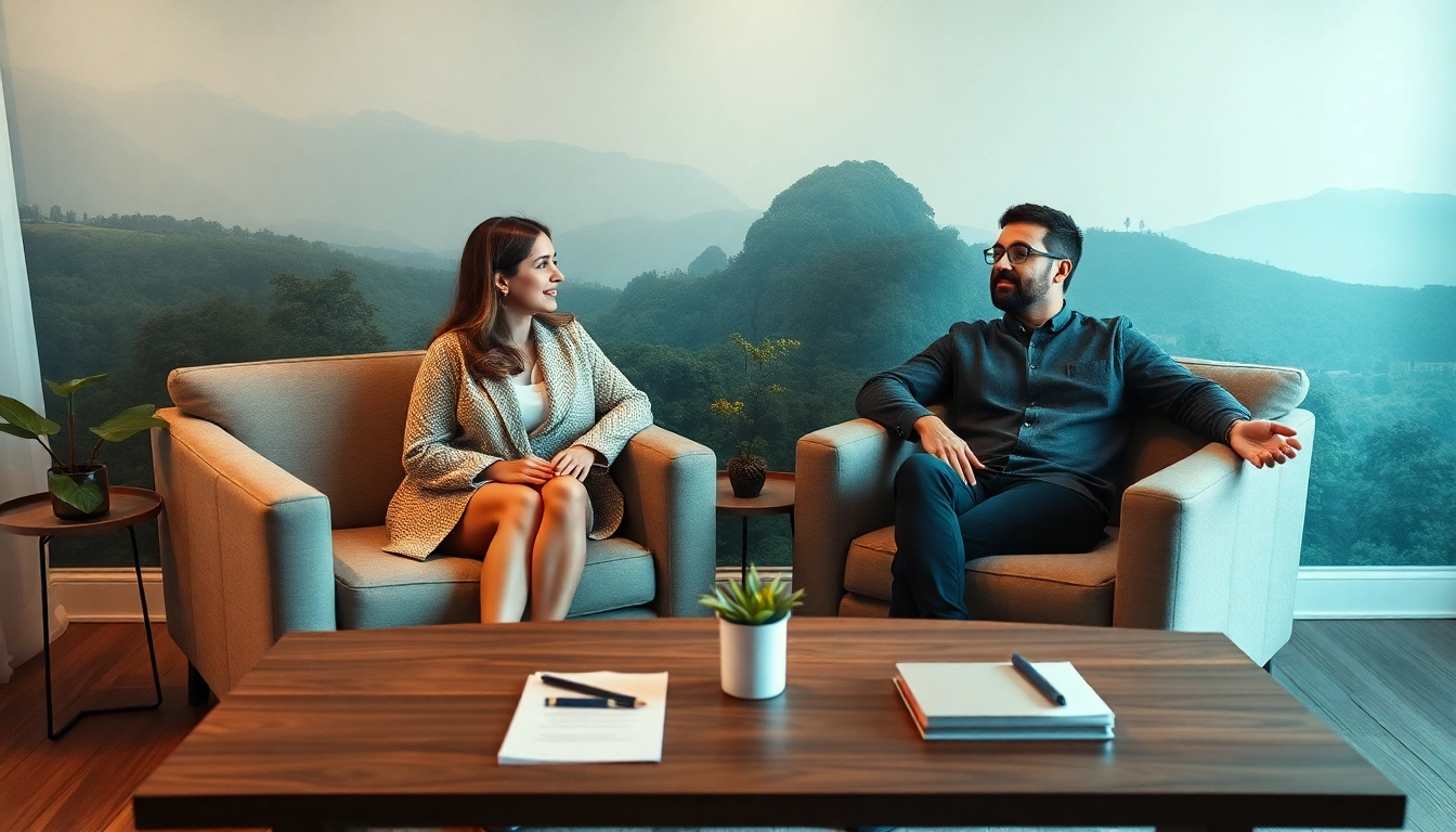 Chaker Cheniti berät einen Klienten während einer Hypnosesitzung, um emotionale Freiheit zu finden.