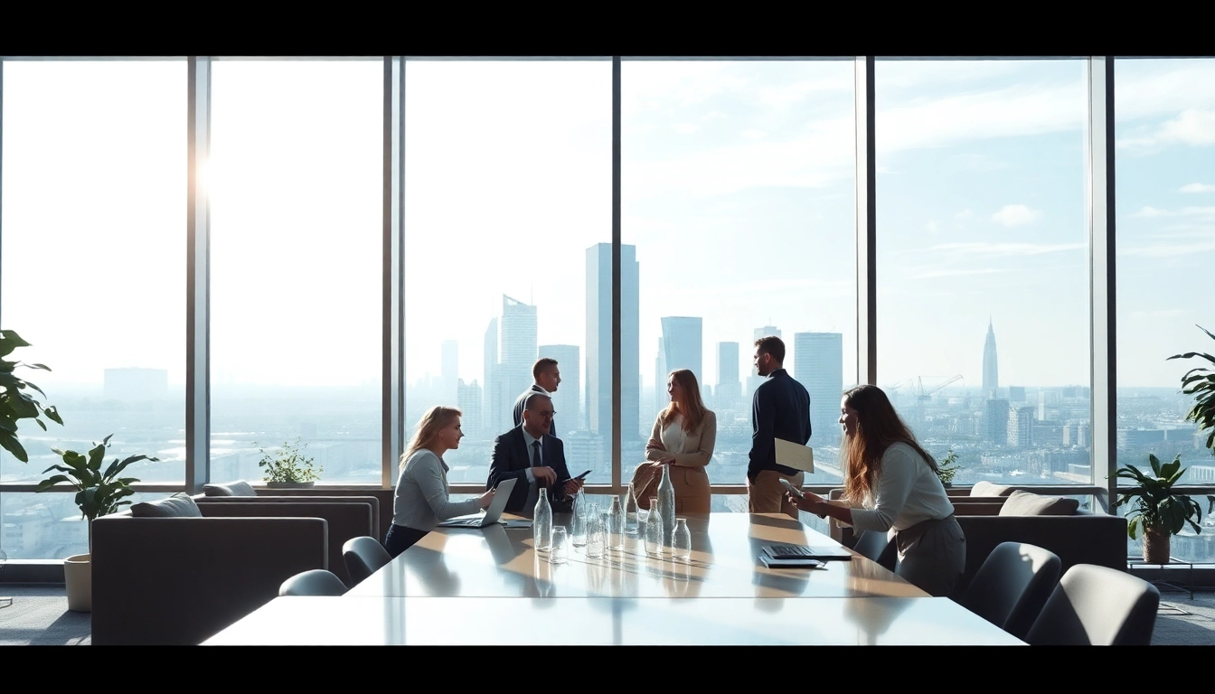 Professionals collaborating in an office, emphasizing Headhunter Köln services.