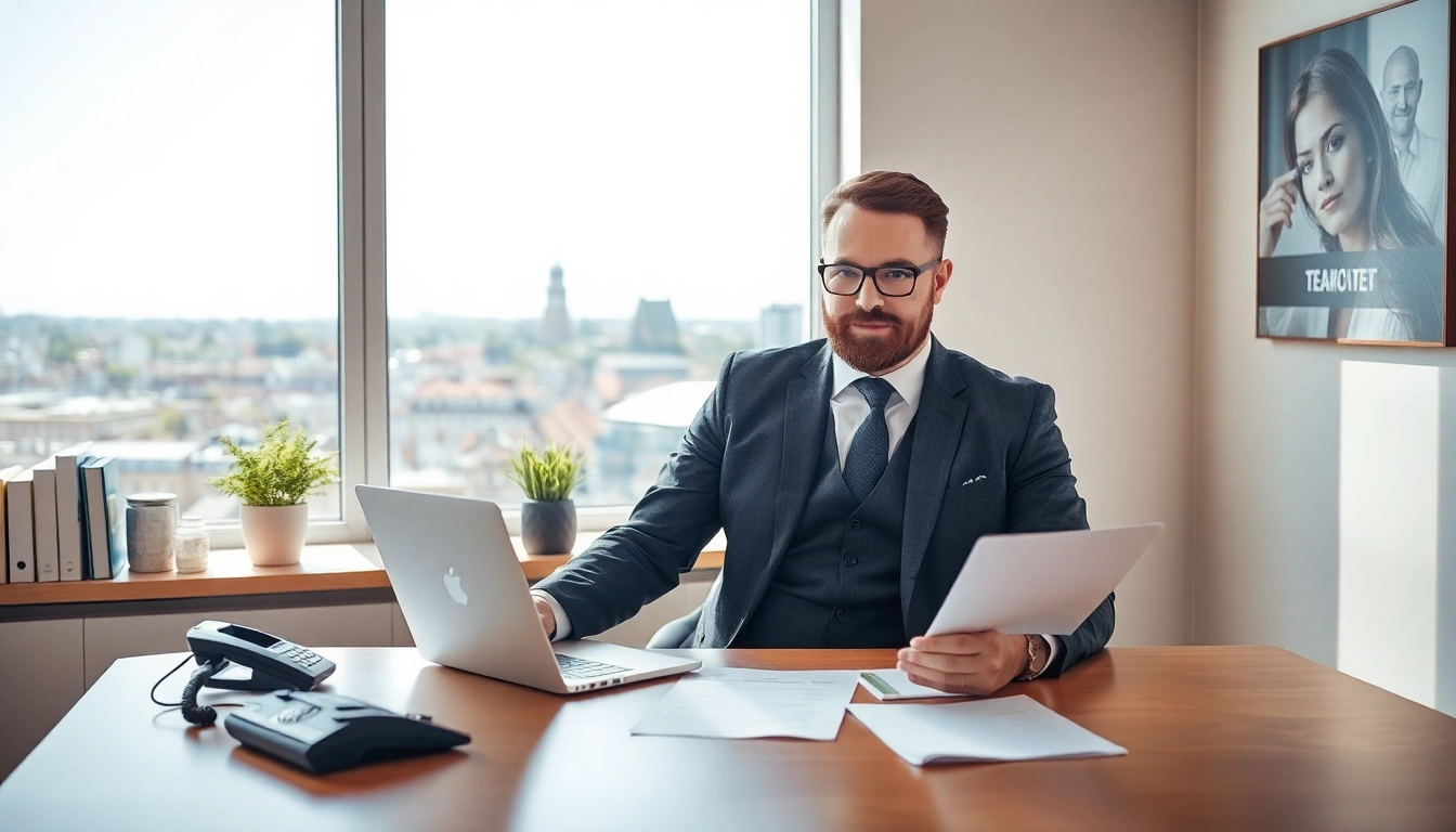 Headhunter Erfurt führt ein Gespräch in einem modernen Büro und nutzt seine Expertise zur Talentakquise.