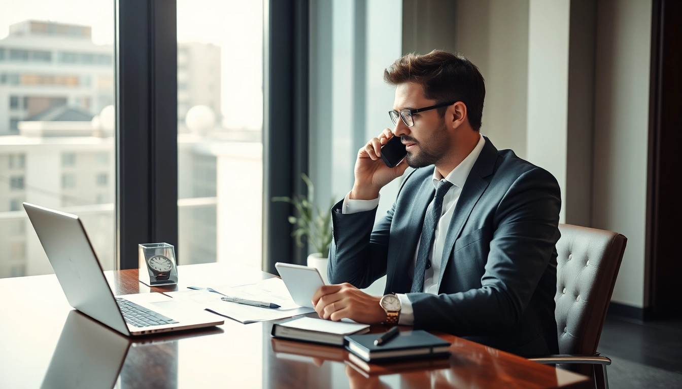 Headhunter Finance im Gespräch mit einem talentierten Kandidaten am Telefon