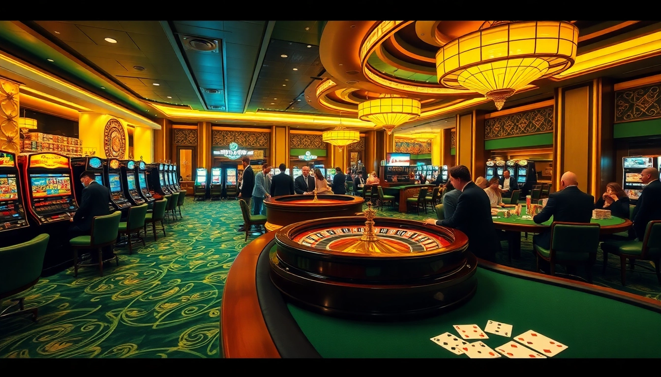 NV-Casino-Spieler genießen hohe Einsätze am eleganten Roulette-Tisch und an Spielautomaten
