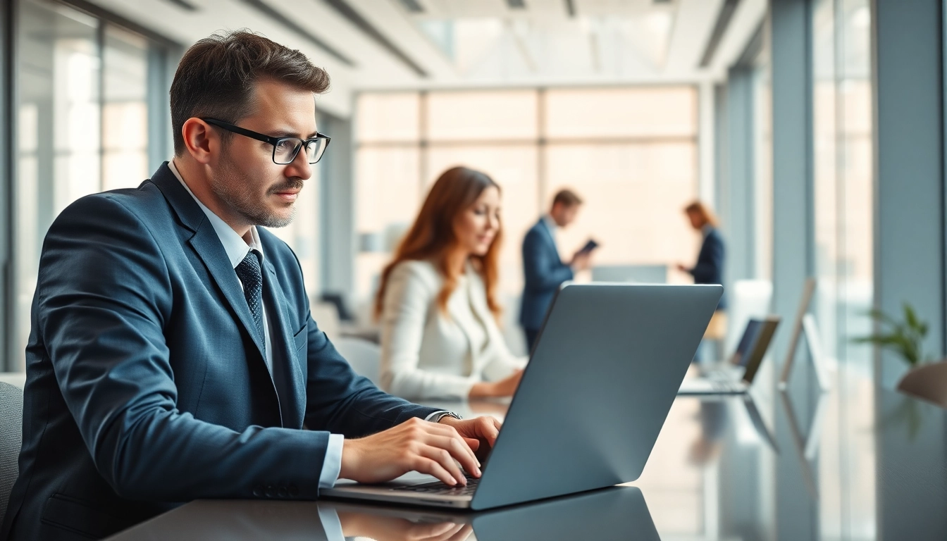 Headhunter IT analysiert Kandidatenprofile in einer modernen Büroumgebung