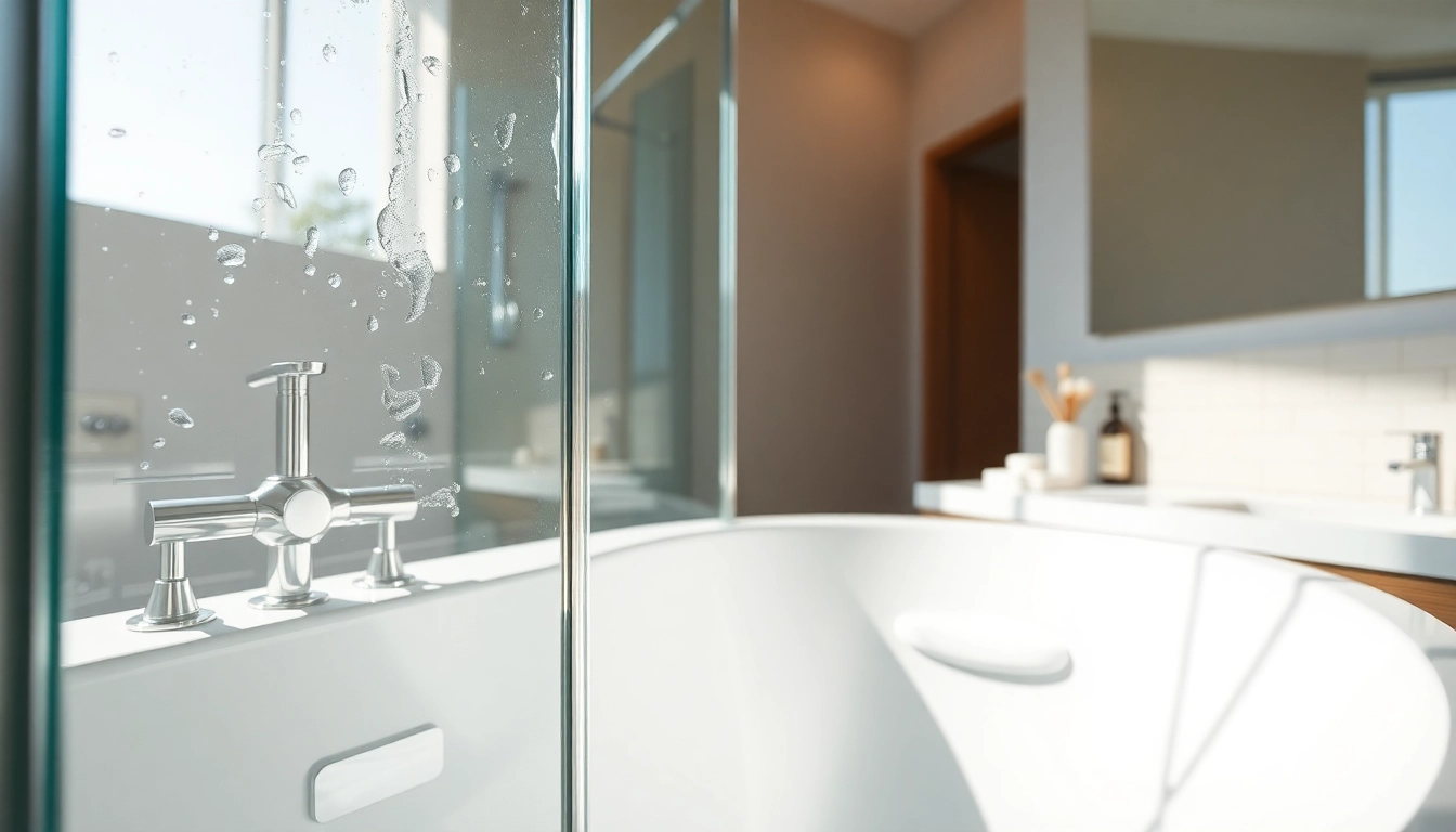 Moderne dusche 100x100 mit eleganten Glaswänden und chromatischen Armaturen in hell erleuchtetem Badezimmer.